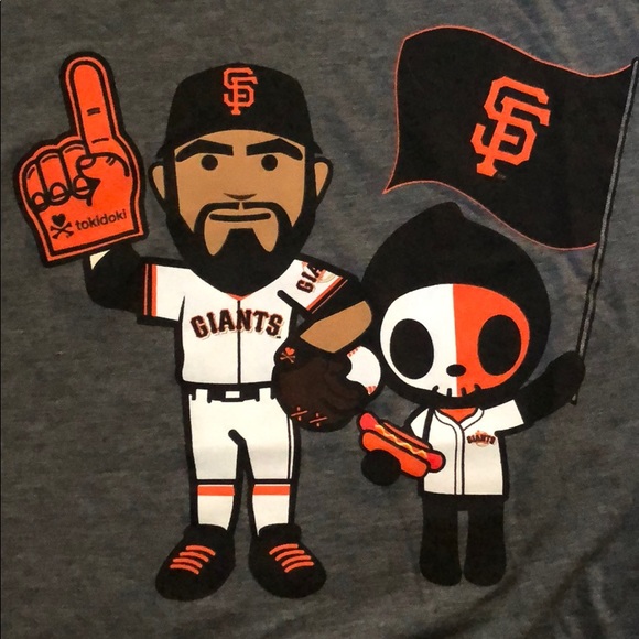 TOKIDOKI SAN FRANCISCO GIANTS MEN T SHIRT BASEBALL TEAM SERGIO ROMO MLB TULTEX M - Picture 13 of 16